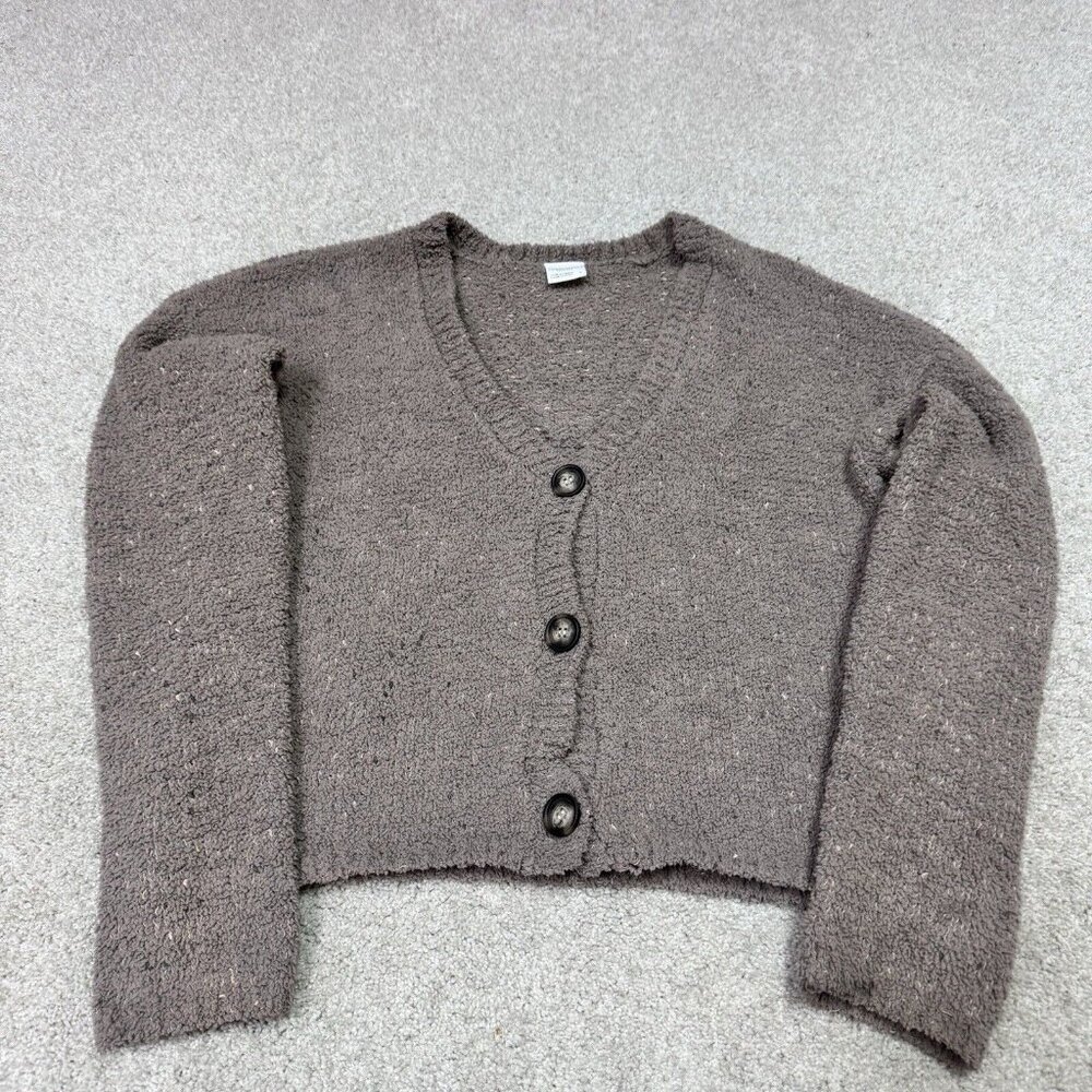 Full Tilt Essentials Sweater Brown Button Up Long Sleeve Women’s Size Small